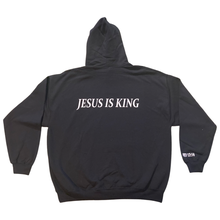 Load image into Gallery viewer, Black Hoodie Jesus is King
